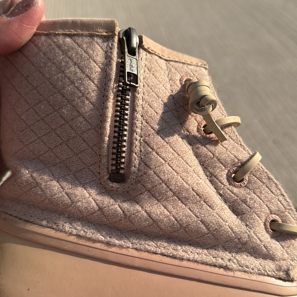 Sperry Top-Sider Saltwater Emboss Wool Rose Dust Rain Duck Boot 7.5 - Picture 8 of 8